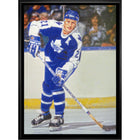 Borje Salming 20x29 Maple Leafs Blue Action-V - Toile encadree - 22" x 31"-Impression sur toile de qualité supérieure avec bordures enveloppées
