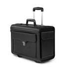 Bugatti - Valise d'affaires sur roulettes - Noir (BZCW456110-BK)-Nylon noir avec details en cuir vegetalien