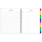 Emily Ley Simplified - Agenda scolaire hebdomadaire/mensuel pour enseignants 2026-2027 - 11 po H x 9 po l - Navy Floral - anglais-Couverture plastifiée durable avec un motif floral. Comprend une fermeture élastique. 
