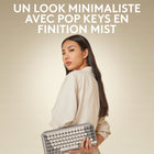 Logitech - POP Keys Clavier mécanique sans fil avec touches emoji personnalisables - Brume-Sentiments au bout des doigts : Faites ressortir votre personnalité avec 8 touches emoji changeables et une touche menu emoji, à personnaliser via Logitech Software (sur Windows et macOS seulement)