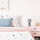 Simple Designs - Petite Round Table Lamp - Gray With Matching Shade-D'autres finitions métalliques sont disponibles.  Si cette finition ne correspond pas à votre espace, n'hésitez pas à consulter les autres options !