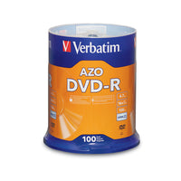 Verbatim - DVD-R 16x, 4,7 Go, paq. cyl./100-Compatibles avec les unités DVD-R jusqu'à 16x