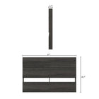 Nexera - Tête de lit queen effet de planches Queen, Gris écorce-6
