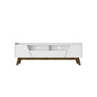 Manhattan Comfort - Meuble TV Marcus 70,86 po style Mid-Century Modern - Blanc-Meuble TV autoportant de style milieu du siècle moderne pour salon et chambre