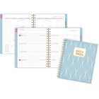 AT-A-GLANCE - Agenda scolaire hebdomadaire/mensuel BADGE géométrique 2024-2025 - 6 7/8 po x 8 3/4 po - bleu - bilingue -13 pages mensuelles avec onglet pour passer rapidement à n'importe quelle date