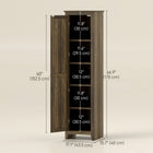 HOMCOM - Armoire de cuisine 67 po avec porte de grange - brun-Style ferme avec porte de grange qui complète tout décor de cuisine 