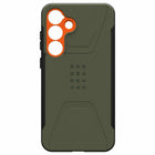 UAG - Civilian Pro Rugged Case pour Samsung Galaxy S25+ - Olive Drab/Orange-Module magnétique intégré