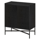 Hudson&Canal - Meuble d'appoint Brighton 28 po de largeur - Grain noir-La capacité de poids supérieure est de 50 lb, l'étagère du milieu peut supporter 40 lb, tandis que l'étagère inférieure peut supporter 50 lb