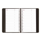 Brownline - 2027 agenda quotidien à double spirale – 8 po x 5 po – couleurs noir-Chaque page comporte trois blocs pour les notes et les appels