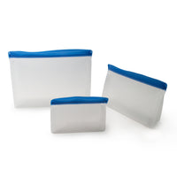 Sully - PEVA Snack et sacs de rangement 3-set - Bleu-Lot de 3