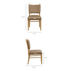 Modway - Mauden Cuir végane Fauteuil d’appoint de salle à manger Ensemble de 2 - Taupe-Rembourrage en cuir végane