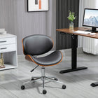 Vinsetto - Chaise de bureau dossier bas sans accoudoirs - assise courbée - noire-Conception sans accoudoirs permettant de gagner de la place