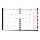 Brownline - 2026 Agenda mensuel CoilPro 14 mois Couverture rigide avec Reliure spirale double - 11 po x 8-1/2 po - Noir - Anglais-Reliure spirale double avec couverture rigide d'aspect lézard