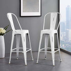 Modway - Promenade Métal Tabouret de bar - Blanc-Un certain assemblage requis