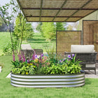 Outsunny - jardinière surélevée - 5 pi x 3 pi x 1 pi - argent-Le fond ouvert permet aux racines de s'étendre librement dans le sol 