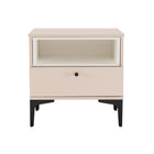 Manhattan Comfort - Table de nuit moderne Amara 50 cm - Rose pâle et blanc-Table de nuit moderne pour chambre et salon