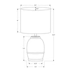 Monarch Specialties - Luminaire - 16 po H Lampe De Table - Résine Crème - Abat-Jour Beige - Contemporain-Fabriquée avec des matériaux de haute qualité, cette lampe décorative est assortie d'une garantie limitée de 2 ans contre tout défaut, pour votre tranquillité d'esprit