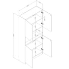 South Shore - Olea - Bibliothèque avec 4 portes et rangement ouvert - Chêne noir-Assemblage requis : nos produits nécessitent d’être assemblés. Cependant, soyez sans crainte! Chaque meuble vient avec un guide détaillé pour que vous viviez une expérience de montage sans souci.
