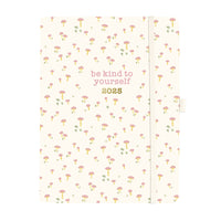 Graphique - 2024-2025 Académique Champignon Gentil Hebdomadaire/Mensuel Planificateur de Bureau - 15.24 x 20.32 cm-18 mois