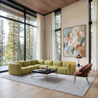 Zuo - Biak Chaise centrale - Vert-Supporte jusqu'à 225 lb