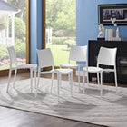 Modway - Hipster Fauteuil d’appoint de salle à manger Ensemble de 4 - Blanc-Plastique polypropylène robuste