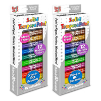 Kwik Stix - TPG614-2 Peinture à tempera solide Metalix - 12 par paquet - 2 paquets-COULEURS ÉCLATANTES : Ces couleurs hautement pigmentées apporteront une gamme de magnifiques teintes à tous vos projets artisanaux.