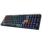 Adesso - EasyTouch 1200 Clavier mécanique compact RVB – 100 touches, filaire/sans fil/Bluetooth, QMK/VIA, interrupteurs rouges, touche Copilot-Interrupteurs mécaniques rouges silencieux : des frappes douces et réactives, idéales pour une utilisation au bureau comme à la maison