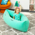 Bouncyband - Coussin sensoriel confortable Peapod, 48 po, de 3 à 6 ans, jusqu'à 4 pieds de haut, vert-La concentration est augmentée par l'étreinte douce de la cosse de pois soulageant l'anxiété et le stress.