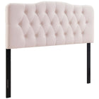 Modway - Annabel Touffe de diamant Performance Velvet Tête de lit complète, Rose-Tête de lit complète luxueuse