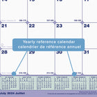 Blueline - 2024-2025 sous-main académique mensuel - 11 po x 8 1/2 po - Bilingue-Calendrier de référence annuel sur chaque page