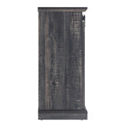 Manhattan Comfort - Ensemble de 2 cheminées modernes Myrtle 60 po - Noir et brun foncé-Assemblage à domicile requis Tout le matériel inclus