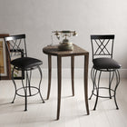 Homy Casa - Tabourets de Bar Pivotants Classiques 26" avec Similicuir Noir - Paquet de 4-Assemblage facile: Facile à assembler avec les outils et instructions inclus.