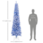 HOMCOM - Arbre de Noël artificiel fin floqué de neige artificielle 7.5pi-L'arbre en forme fine est peu encombrant 