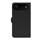 Blu Element - Étui Folio 2-in-1 pour iPhone 17 Air - Noir-Matériau semi-doux cousu à la main de qualité supérieure