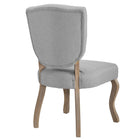 Modway - Array Fauteuil d’appoint de salle à manger Ensemble de 4 - Gris clair-Pattes de sabre en bois usées