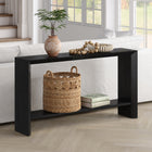 Hudson&Canal - Console Osman 55" de largeur par - Grain noir-Finition en grain noir aspect bois