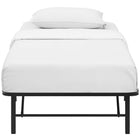 Modway - Horizon Acier inoxydable Cadre de lit simple, Brown-Élimine le besoin de sommier
