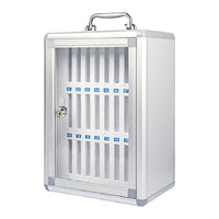 Kore Design - Boîtier de rangement mural en aluminium pour téléphone portable, 24 emplacements-Organisation améliorée : garde les appareils tels que les téléphones portables, les calculatrices et les petits objets essentiels bien rangés au même endroit.