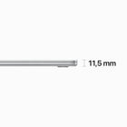 Apple - 15,3 po Portatif MacBook Air, M2, SSD 256 Go, Mémoire unifiée 8 Go, Argent, Anglais-Neural Engine 16 cœurs pour l’apprentissage machine avancé