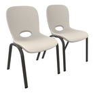 Lifetime - Ensemble de chaises empilables pour enfants - Blanc - Pack de 2-Utilisation à l’intérieur et à l’extérieur