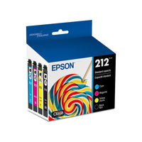 Epson - Cartouches d’encre T212 - Capacité standard - Noir/Couleur CMJ-Textes nets et couleurs brillantes pour des impressions de grande qualité, encre à séchage rapide