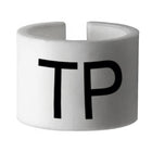 Eddie's - Marqueurs de taille mini pour cintres - TP - Français - Sizer blanc avec impression noire - Paquet de 100-Marqueurs en plastique blanc avec impression noire