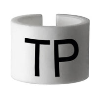 Eddie's - Marqueurs de taille mini pour cintres - TP - Français - Sizer blanc avec impression noire - Paquet de 100-Marqueurs en plastique blanc avec impression noire