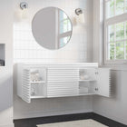 Modway - Render 48" Armoire de lavabo compatible avec un seul lavabo (non inclus) - Blanc-Tiroirs à extension complète