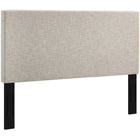 Modway - Taylor Tissu de lin rembourré Tête de lit complète / Queen, Beige-Tête de lit pleine taille / Queen