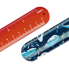 Pep Rally - Règle à claque - 12 po/30 cm - Requin-Fonctionnalité de claquement qui enroule la règle autour du poignet et de petits objets