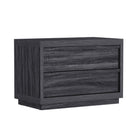 Manhattan Comfort - Table de nuit contemporaine Navis 32" à 2 tiroirs - Gris charbon-Les glissières de tiroir lisses assurent une ouverture et une fermeture sans effort