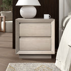 Hudson&Canal - Table de chevet rectangulaire Emmett - 24 po l - Blanc aulne-Finition blanc aulne aspect bois