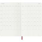 Moleskine - Carnet semainier 12 mois 2027, Large 5" x 8.25", Couverture souple , Rouge écarlate-Outils pratiques incluant calendrier, planification de voyages, idées et objectifs et pages lignées pour les notes