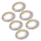 Ashley Productions - Effaceur magnétique pour tableau blanc, Confettis ovales, lot de 6-Gomme à tableau blanc attrayante pour la décoration de la salle de classe